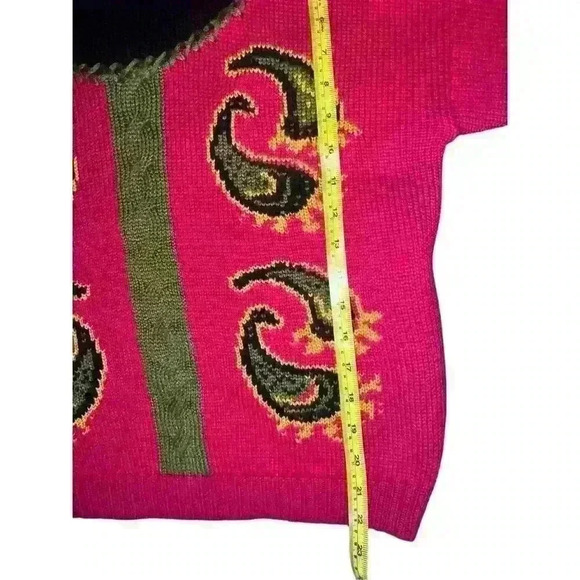 Vgt Rare Bogner Paisley Print Mock Neck Sweater Sz m Comfy Preppy Ski Snowboard - Picture 4 of 8